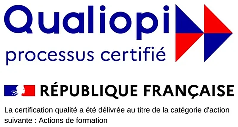 Logo Qualiopi - processus certifié - République Française